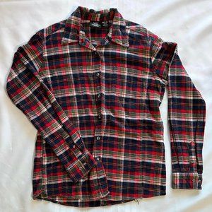 Women's Size M (8/10) City Girl/Country Girl Plaid Button Down Flannel